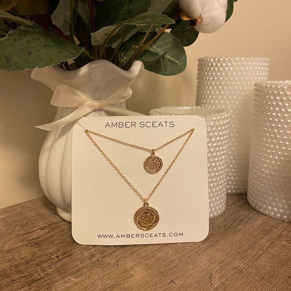 Amber Sceats Double Coin Necklace